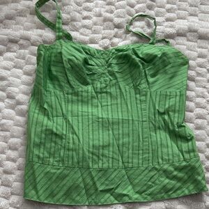 LOFT Green Peplum Top